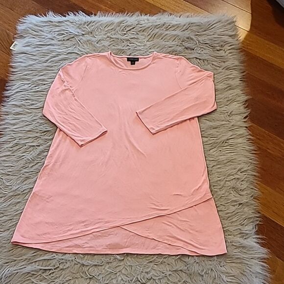 J‎ jill wearever collection pink rayon stretch long sleeve long flowy shirt - Picture 1 of 7